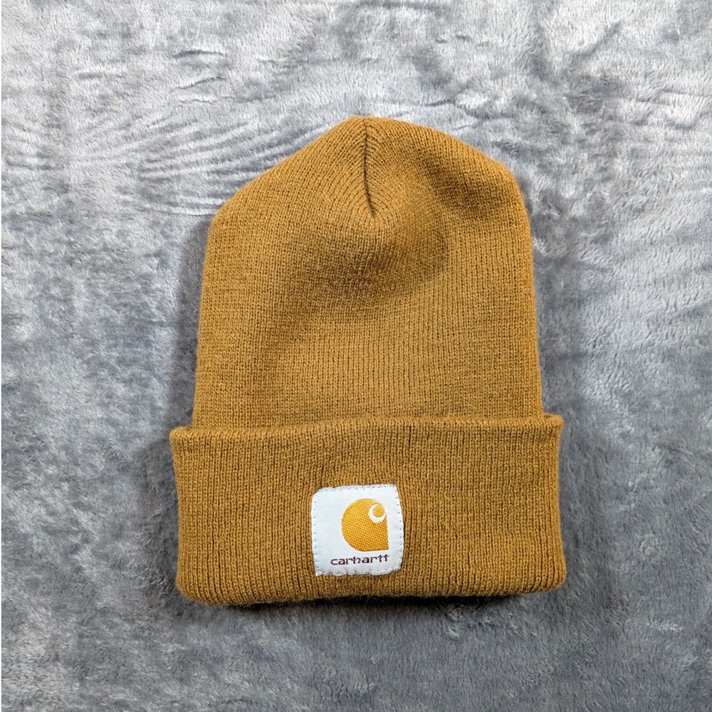 Carhartt Unisex Knit Watch Hat Beanie OS Brown Mustard Workwear Hat